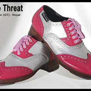 Miller & Ben Tap Shoes, Triple Threat, Pink & Silver Royal Professional Tap Shoes (41 EU)