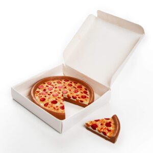 the queen's treasures 18 inch doll food accessories, pizza queen 18 inch doll pepperoni pizza with cut slice and authentic style pizza box. compatible with american girl dolls kitchens & furniture