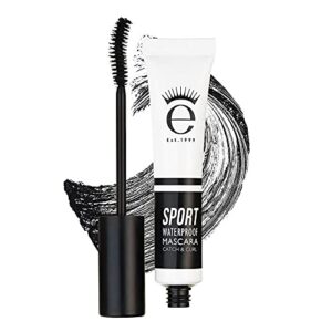 sport waterproof mascara - length, definition, buildable - with collagen, ceramides, and vitamin e - vegan 8ml