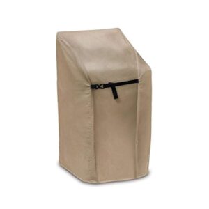 protective covers weatherproof stacking chair cover, tan , 28.5" l x 35.5" w x 46" h - 1163-tn