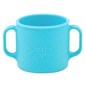 green sprouts learning cup | silicone helps avoid harmful chemicals | helps toddler develop independent drinking skills, 2 easy-grip handles, heat-resistant, dishwasher safe