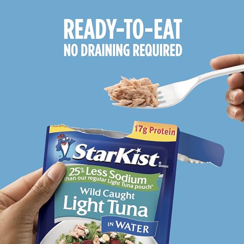 StarKist Reduced Sodium Chunk Light Tuna In Water, 2.6 Oz, Pack of 24