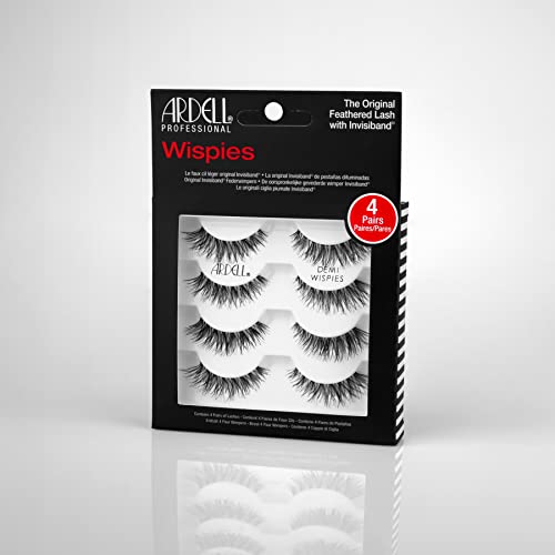 THE Best 4 Pairs Ardell Demi Wispies Natural Multipack False Eyelashes Fake Eye Lashes