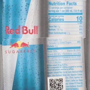 Red Bull Sugarfree, Energy Drink, 8.4-Fl OZ (12 Pack)