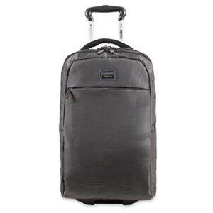 J World New York Bay Business Rolling Backpack, Black, One Size