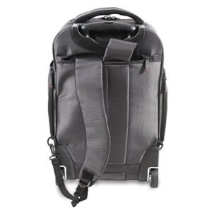 J World New York Bay Business Rolling Backpack, Black, One Size