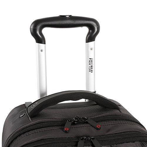 J World New York Bay Business Rolling Backpack, Black, One Size