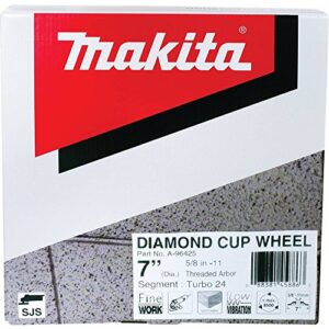 Makita A-96425 24 Segment Turbo Anti-Vibration Diamond Cup Wheel, 7"
