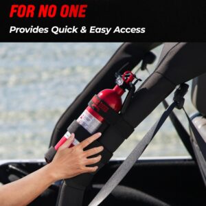 Badass Moto for Jeep Fire Extinguisher Mount - Fire Extinguisher Holder Compatible with Jeep Wrangler 1965-2022 JK JKU TJ CJ Gladiator- Easy No Tool Install for Jeep Roll Bar Accessories - Gifts