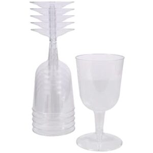 clear plastic wine glass stemware 5 oz