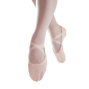 Danzcue Adult Split Sole Canvas Pink Ballet Slipper 8 M US