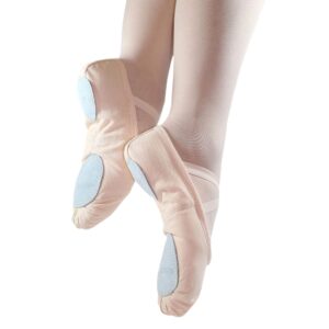 Danzcue Adult Split Sole Canvas Pink Ballet Slipper 8 M US