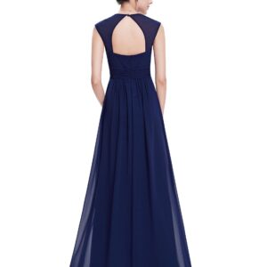 Ever-Pretty Womens Formal Sleeveless V-Neck Long Evening Dress 8 US Navy Blue