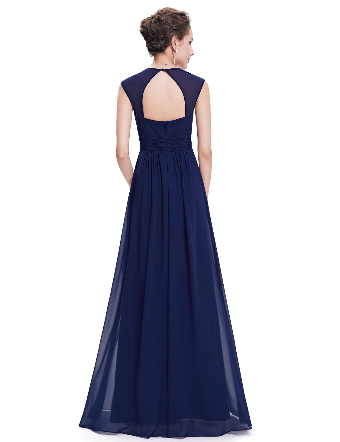 Ever-Pretty Womens Formal Sleeveless V-Neck Long Evening Dress 8 US Navy Blue