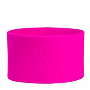 pura kiki bottle short silicone sleeves - plastic-free, medical grade, nontoxic, madesafe certified | adds grip, non-slip, removable | provides insulation for hot & cold liquids | pink