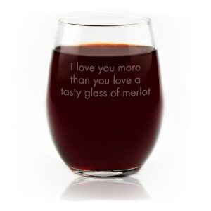 Personalized Stemless Wine Glass Engraved with Your Custom Text