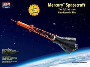 horizon models 1/72nd scale mercury spacecraft plastic model kit