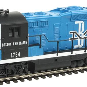 Walthers Trainline HO Scale Model EMD GP9M Standard DC Boston & Maine #1754 Train, Blue/Black/White, EMD GP9M Boston & Maine