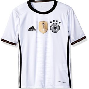 adidas Boys' Soccer Youth Germany Jersey, White/Black, Medium