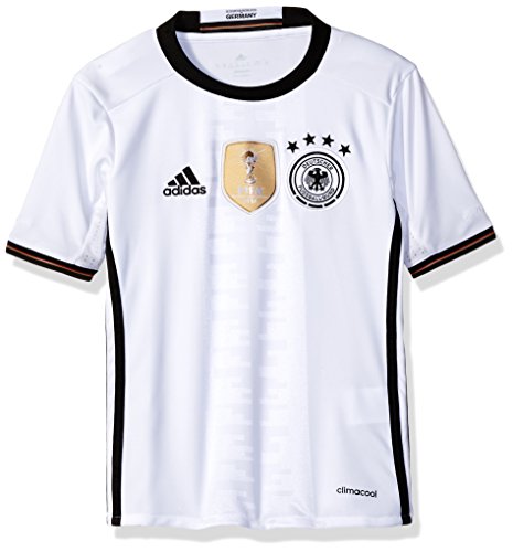 adidas Boys' Soccer Youth Germany Jersey, White/Black, Medium