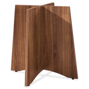 lorell 69991 table base, 42-inch /48-inch , walnut
