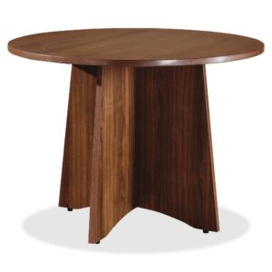 Lorell 69991 Table Base, 42-Inch /48-Inch , Walnut