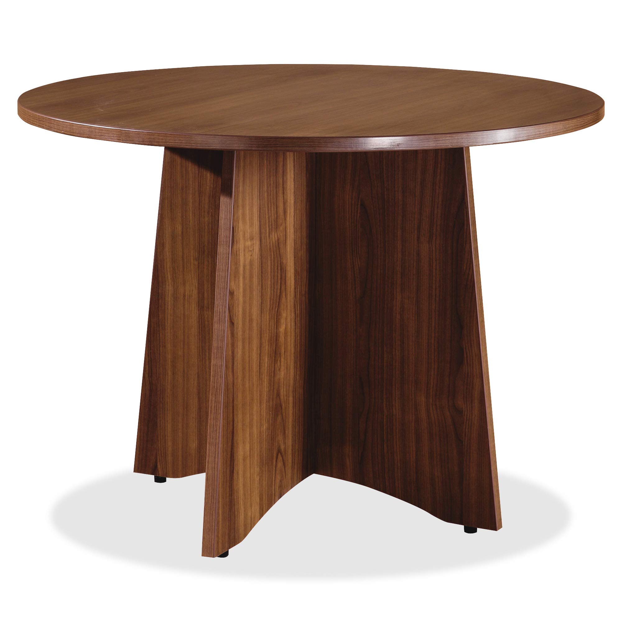 Lorell 69991 Table Base, 42-Inch /48-Inch , Walnut