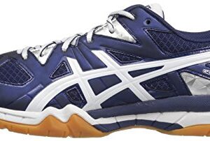 ASICS Women's Gel-Tactic Volleyball Shoe, Estate Blue/White/Silver, 8 M US