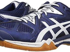 ASICS Women's Gel-Tactic Volleyball Shoe, Estate Blue/White/Silver, 8 M US