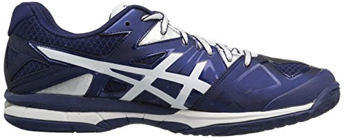 ASICS Women's Gel-Tactic Volleyball Shoe, Estate Blue/White/Silver, 8 M US