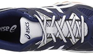 ASICS Women's Gel-Tactic Volleyball Shoe, Estate Blue/White/Silver, 8 M US