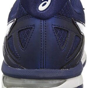 ASICS Women's Gel-Tactic Volleyball Shoe, Estate Blue/White/Silver, 8 M US