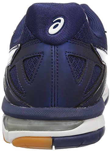 ASICS Women's Gel-Tactic Volleyball Shoe, Estate Blue/White/Silver, 8 M US