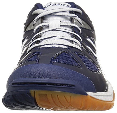 ASICS Women's Gel-Tactic Volleyball Shoe, Estate Blue/White/Silver, 8 M US