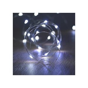 xinkaite 30 micro leds on 10feet/3m fairy silver wire battery operated string lights for wedding party christmas table decorations, cold white