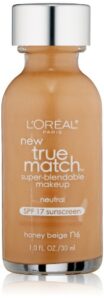 l'oréal paris true match super-blendable makeup, honey beige, 1 fl. oz.