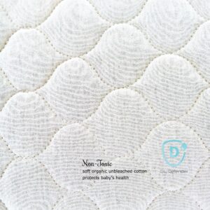 Organic, Waterproof Natural Quilted Fitted Portable/Mini Crib Pad Cover