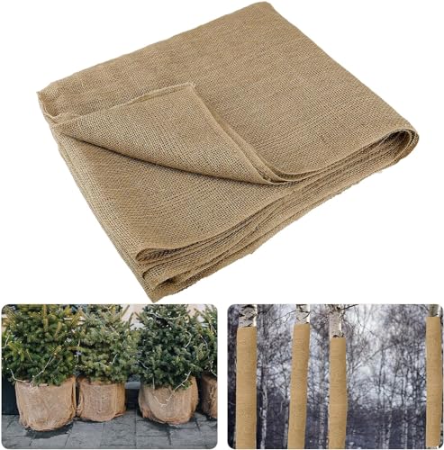 Cleverbrand BURLAP-40x12feet Plant Cover-40 Inches Wide x 12 feet Long-Burlap Garden & Plant Fabric, Natural