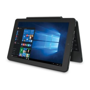 RCA Cambio 10.1 2-in-1 Tablet 32GB Intel Quad Core Windows 10 Black Touchscreen Laptop Computer with Bluetooth and WIFI