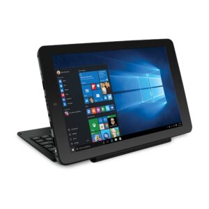 RCA Cambio 10.1 2-in-1 Tablet 32GB Intel Quad Core Windows 10 Black Touchscreen Laptop Computer with Bluetooth and WIFI