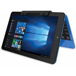 RCA Cambio 10.1" 2-in-1 Tablet 32GB Intel Quad Core Windows 10 Blue Touchscreen Laptop Computer with Bluetooth and WiFi