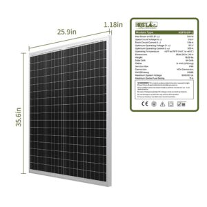 HQST 100W Polycrystalline Solar Panel Kit-100W Poly Panel+30A PWM LCD Charge Controller+1 Set Mounting Z Bracket+20ft 12AWG PV Cable+8FT 10AWG Tray Cable for Car RV Marine Boat Trailer Off Grid System