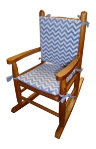 baby doll bedding minky chevron junior rocking chair pad, grey