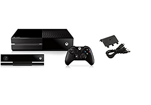 Xbox One Console + Kinect + Spare Controller Rechargeable Battery Pack + USB Cable Console Bundle