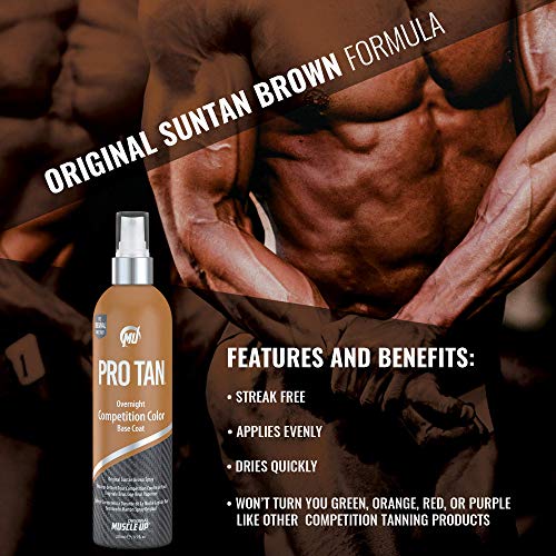 Pro Tan Overnight Competition Color, Original Suntan Brown Formula 8.5 fl oz (250 ml)