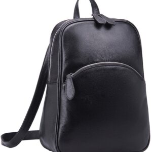 HESHE Leather Backpack Purses for Women Designer Backpack Handbag Anti Theft Rucksack Backpack Casual Daypack Satchel Bag (Black)