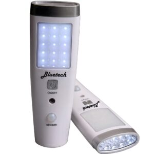 BLUETECH Avalon LED Flashlight Night Light for Emergency Preparedness, Portable Unit with Motion Detection,Power Failure Light, ETL Approved Blackout Light- 3 Pack, White