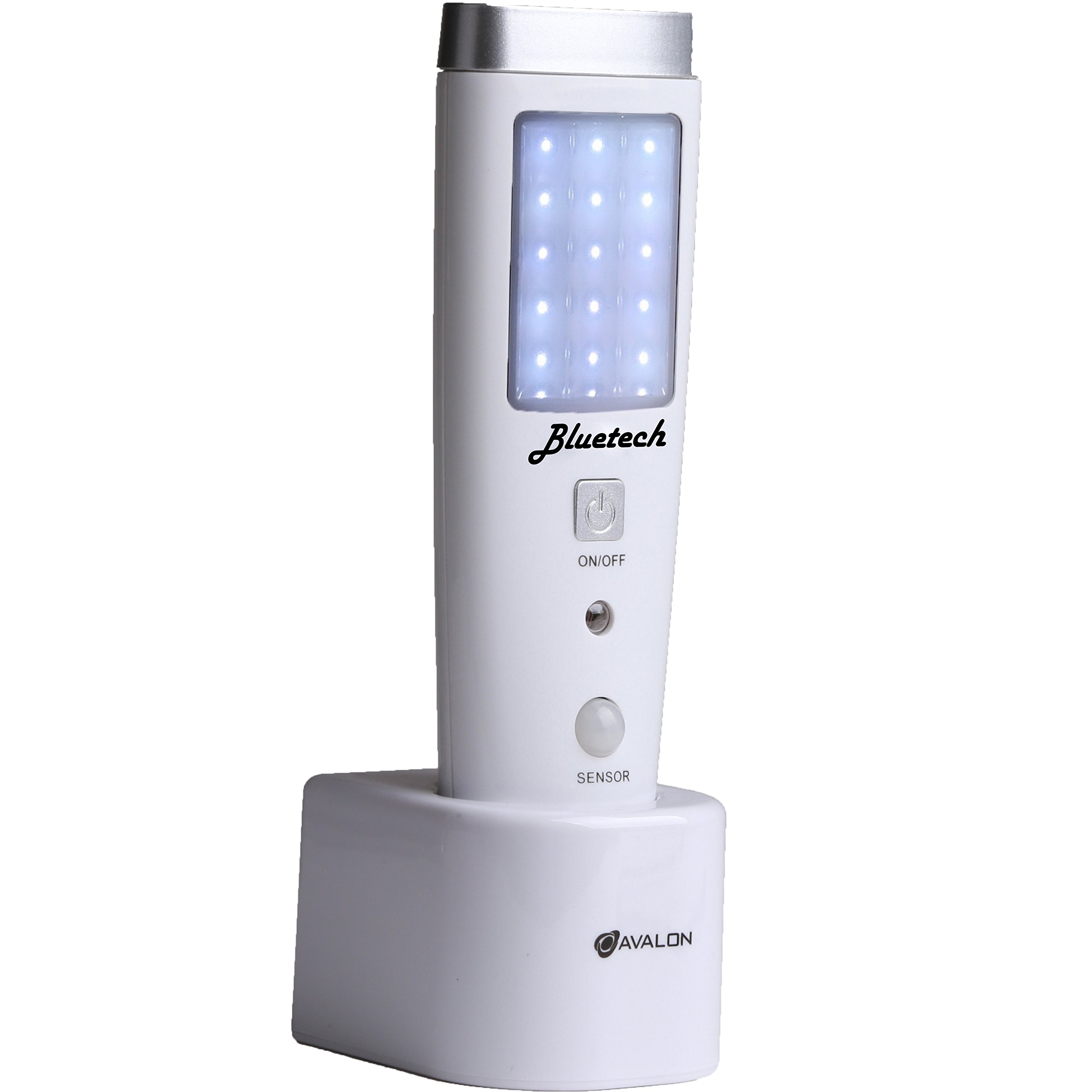 BLUETECH Avalon LED Flashlight Night Light for Emergency Preparedness, Portable Unit with Motion Detection,Power Failure Light, ETL Approved Blackout Light- 3 Pack, White