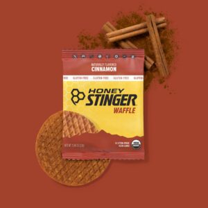 Honey Stinger Organic Gluten Free Cinnamon Waffle | Energy Stroopwafel for Exercise, Endurance and Performance | Sports Nutrition for Home & Gym, Pre & During Workout | Box of 16 Waffles, 16.96 Ounce