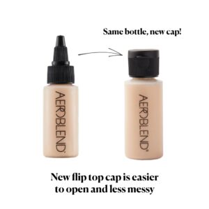 AEROBLEND Airbrush Foundation Makeup (N20) Professional, Water-Based, Buildable, Long-wearing, For all skin types, 1 oz